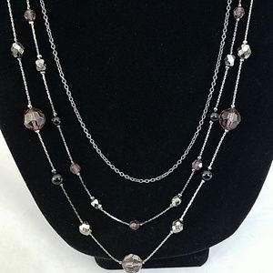 Multi-strand Long Station C R Necklace